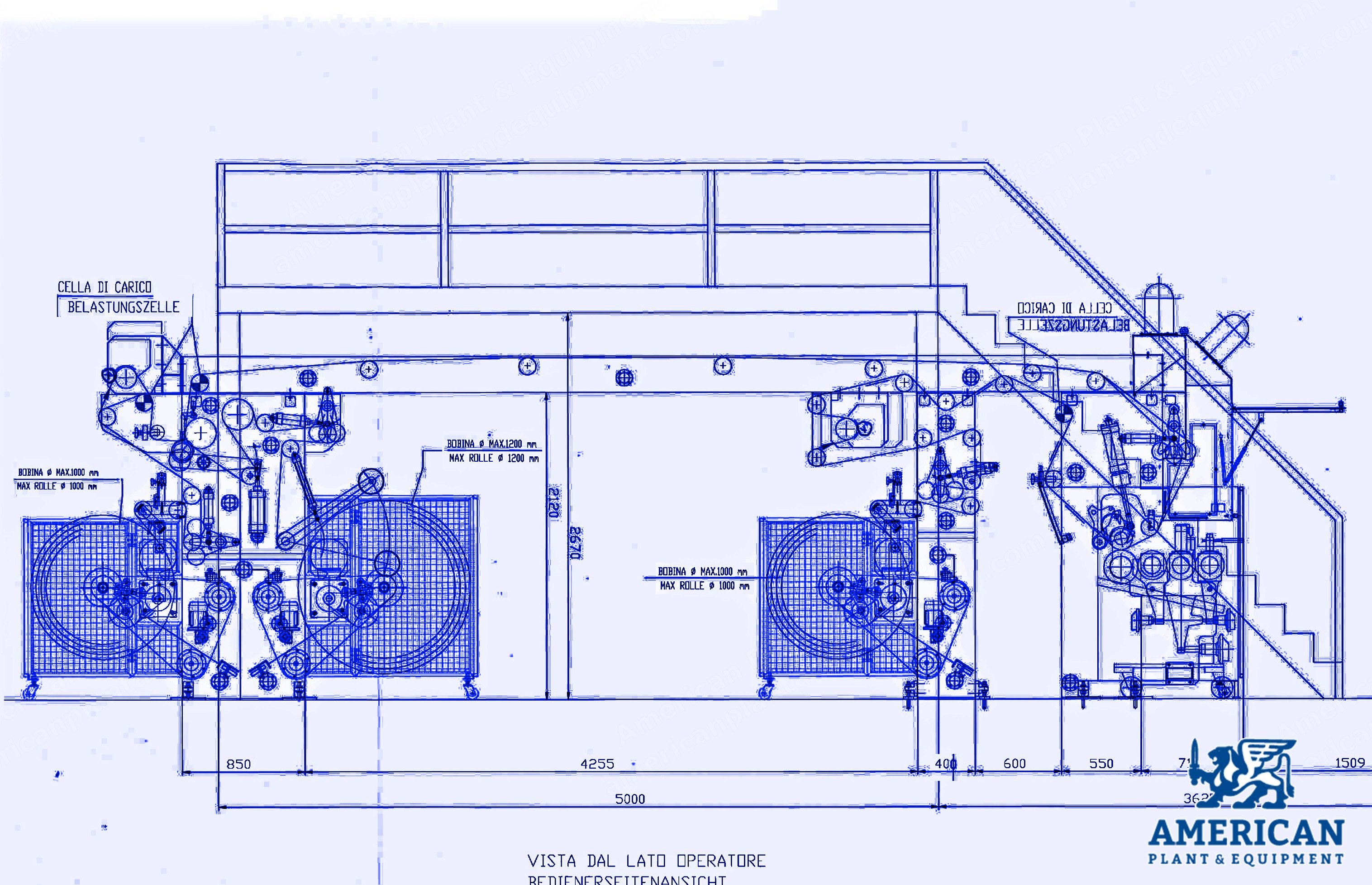 LF Laminating Machine, 1305mm Working Width, 1999, 300 m/min Max Speed