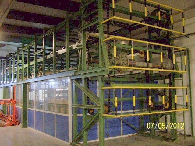 Hubtex Warp Beam Stocking Machines, Capacity 52 and 80 Beams, Manual and Automatic Re-calling