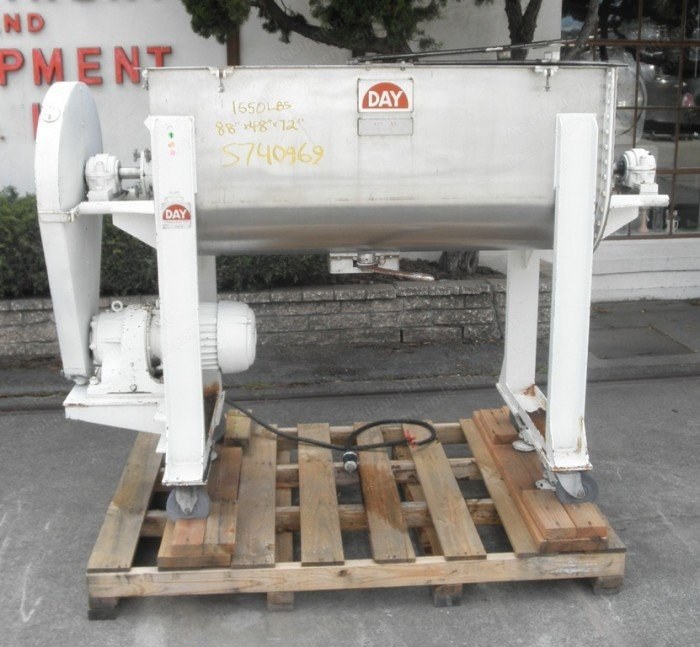 JH Day, Ribbon Mixer, 15 CF, Stainless Steel, 5 HP
