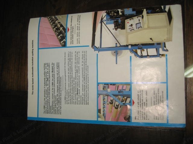 Sotexi, L2000, 1997, Multineedle Computerized Chainstitch Quilting Machine, 3200mm, 2000 RPM