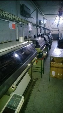 Shima Seiki, SES 122, Knitting Plant, 36 Flat Knitting Machines, Linking, Winding, Washing, and Steaming Equipment