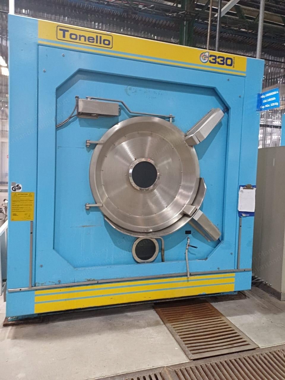 Tonello, G1 330 HS, 2004, Industrial Washing Machine, 3300 Liters Basket Volume, 10 Bar Steam Pressure
