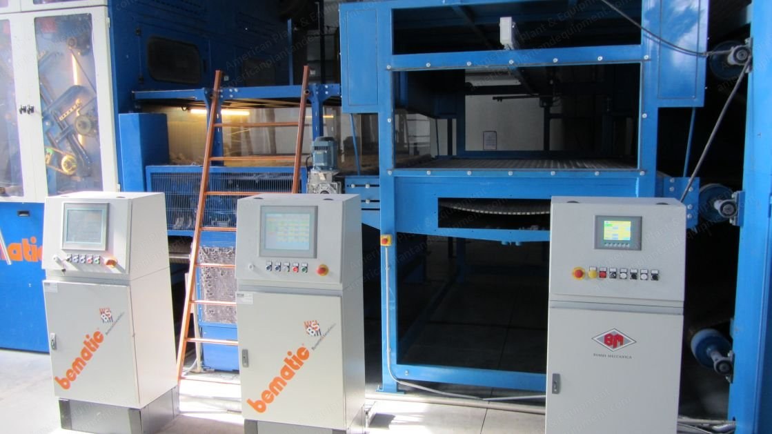 Airlaid Thermobonding and Spray-Bonding Line, 2012, 2700mm Working Width, 500 kg/h Capacity