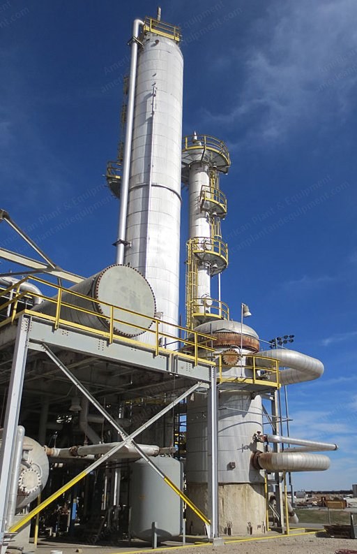Confab, Dehydration Column, 1985, 10' Diameter x 88' Seam to Seam, 43500 Gallon Capacity, 55 Trays