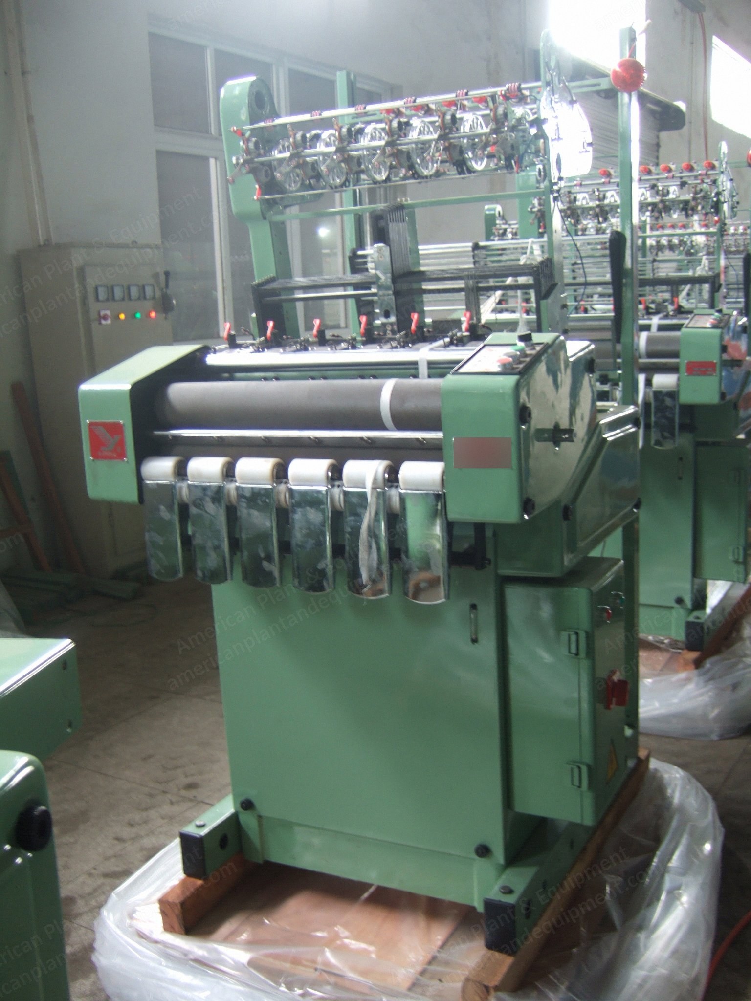 NovaStar, NF141, Needle Loom for Elastic or Nonelastic Tape, 6 Heads, 60mm Max Width, 14 Frames, 520 Position Creel, 2HP
