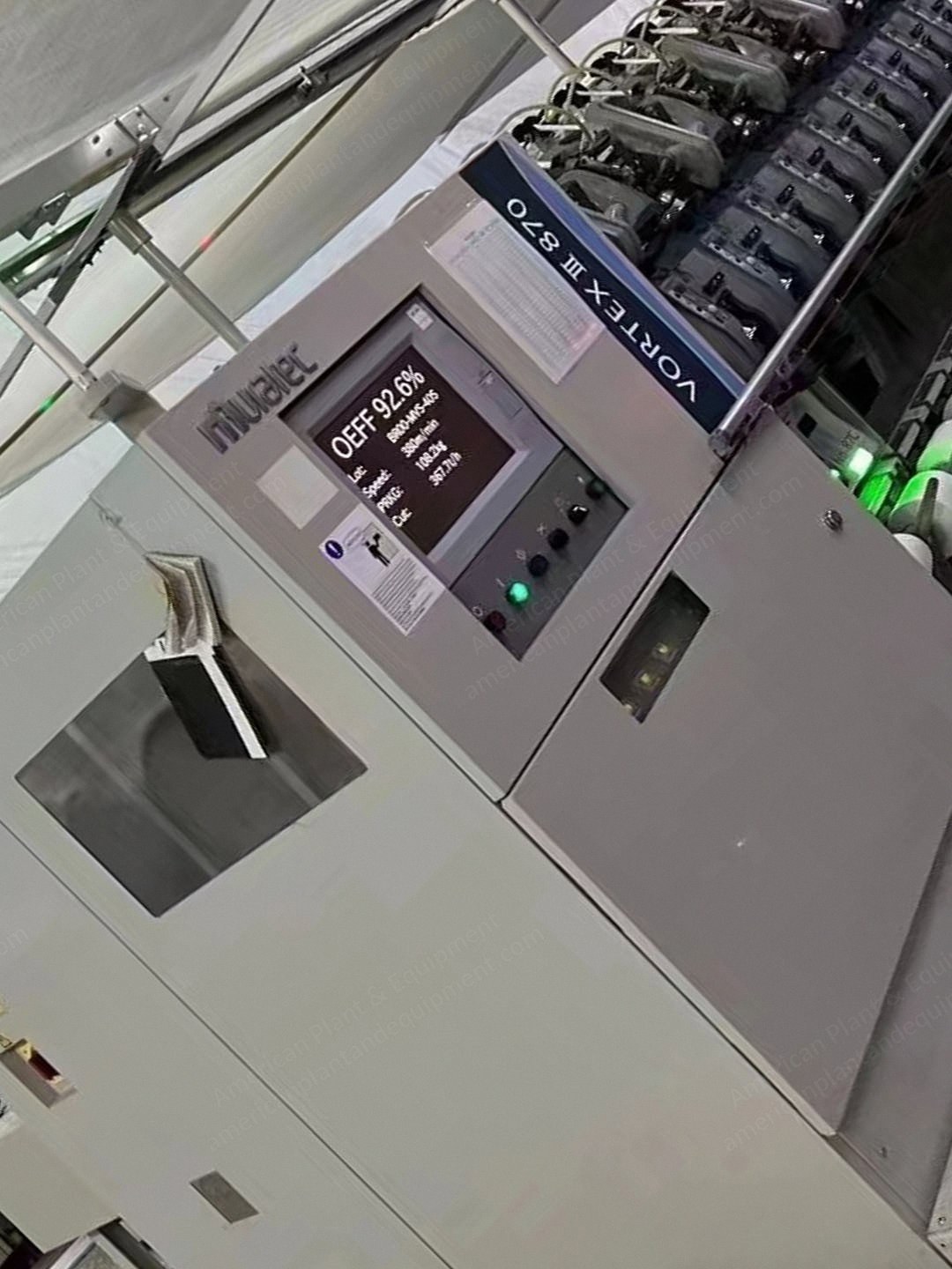 Vortex Spinning Machine, 2013, 96 Spindles, with AD and Waxing Device, Polymaster Device