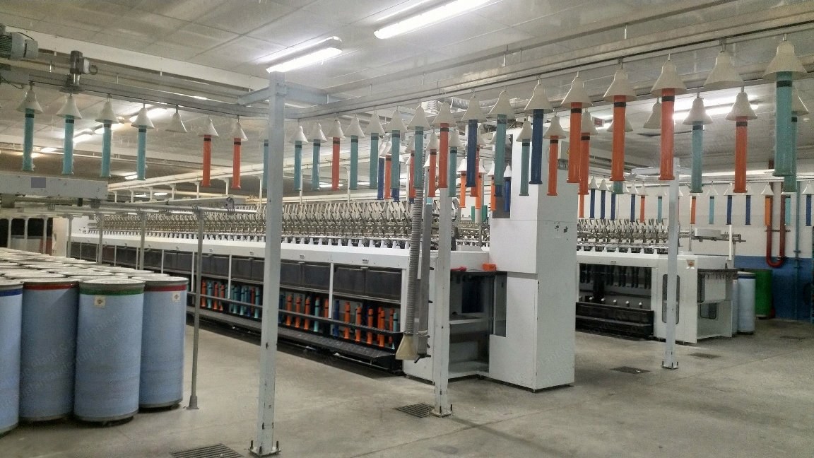 Rieter, G 33, 2006-2008, Ring Spinning Frames Linked with Schlafhorst AV 338-V Winders, 1200 Spindles, 70mm Gauge, 24 Positions