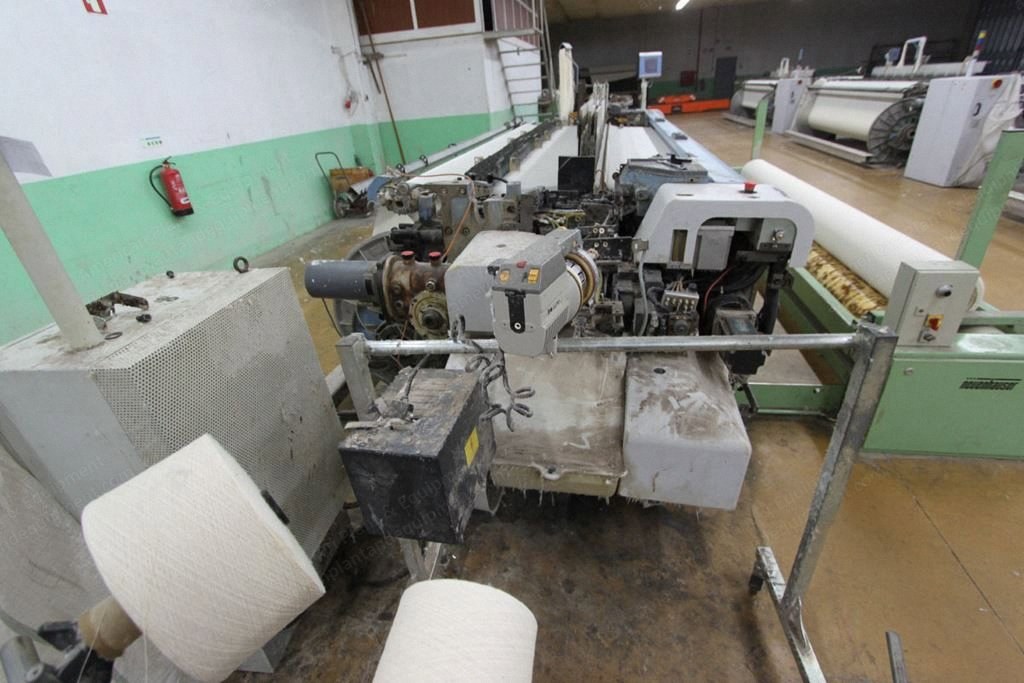 Sulzer, P7300 B390 2 EP D12, 2002/2007, Projectile Looms, 3900mm Working Width, Split Beam, Neuenhauser Off-Loom Batcher