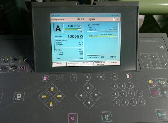 Dornier, PTS, 2007/2008, Jacquard Looms, 1800mm, 12 Colors, Double Beams