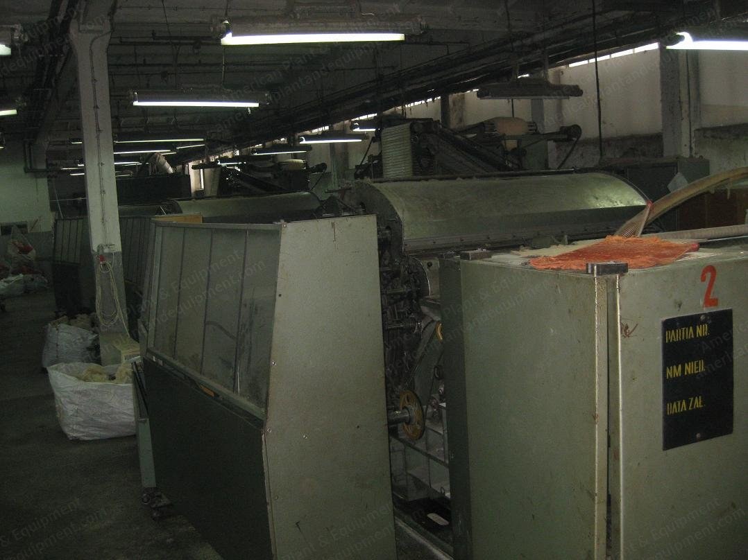 Befama Carding Set for Wool, 1270mm Cylinder, 1050mm Doffer, 160 Tapes