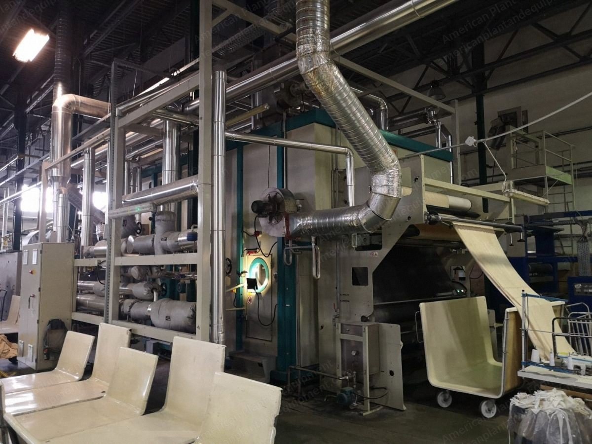 Salvade Steamer, Width 2200mm, Year 2018, Capacity 130m, Max Temp 200C, Steam-Gas