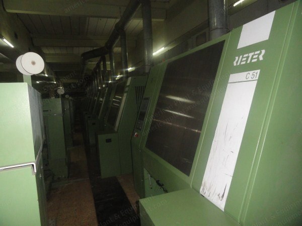 Rieter, C-50, 1995, Carding Machine, 24x48" Can Size, Auto Can Changer, Auto Leveller