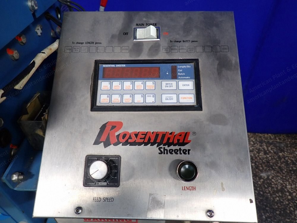 Rosenthal, Sheet-Master 3000, 1997, 30 Inch, 4 Razor Slitters, Shafted Unwind Stand