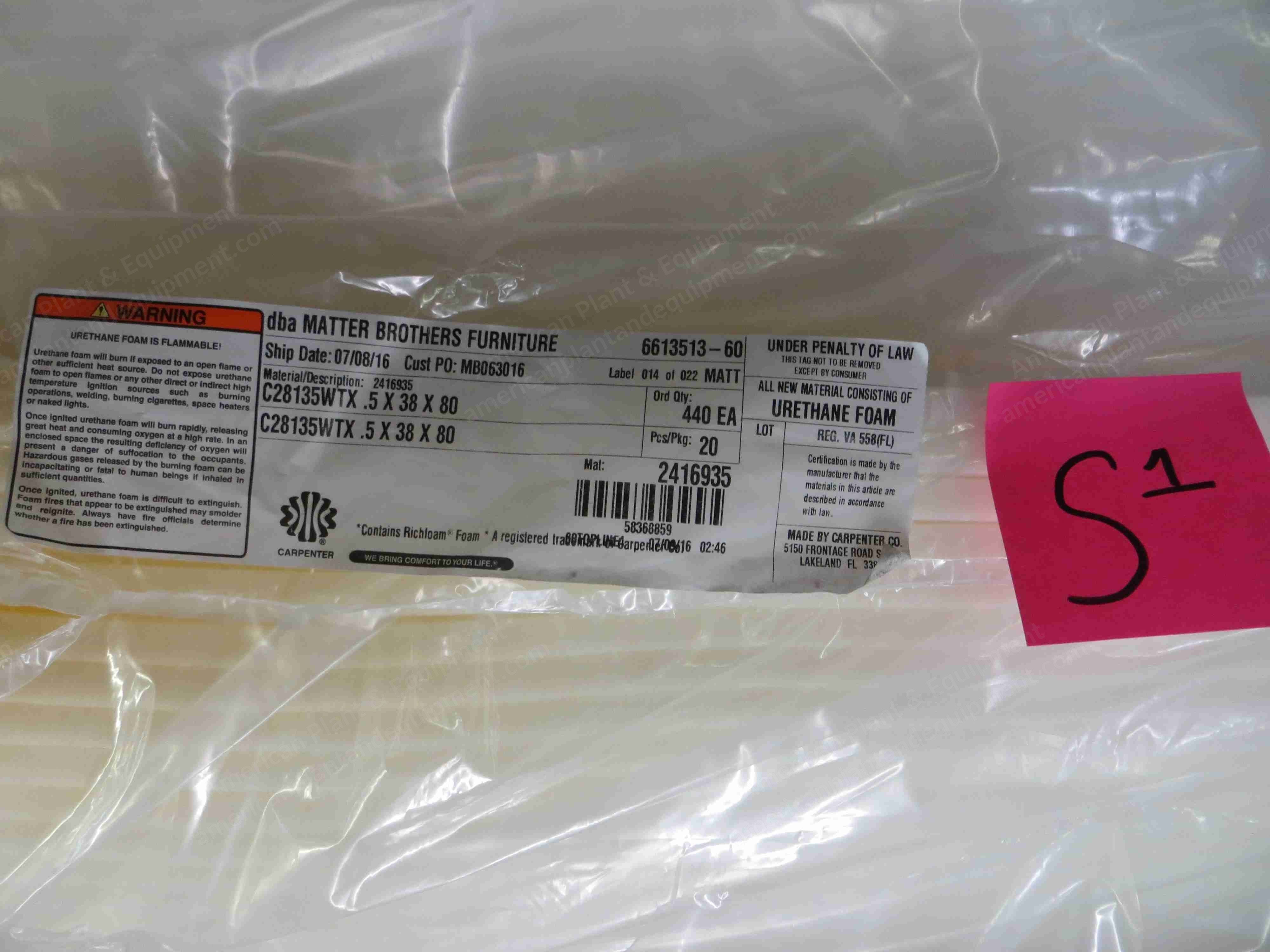 Surplus Mattresses, Twin, Queen, King, Quilted Goods Rolls