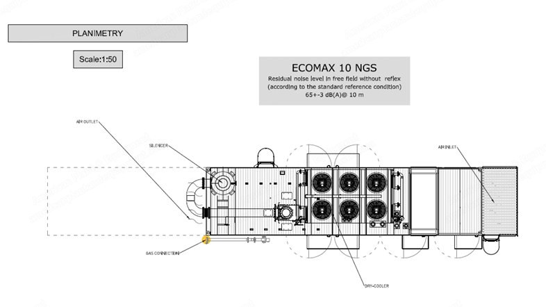Jenbacher, ECOMAX 10 G2P NGS, 2023, 1 MW, 50 Hz, Biogas/NGS Containerized Generator Set