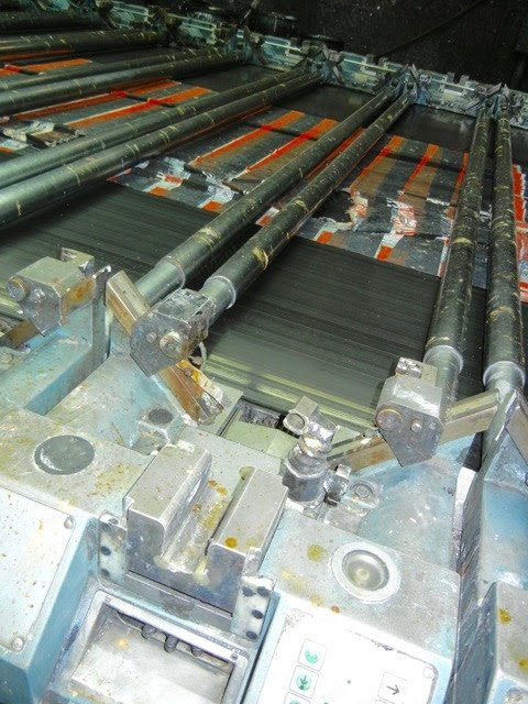 Zimmer, RSD 573, 2000, Rotary Screen Print Machine, 112" Print Width, 12 Colors, Aztec Dryer