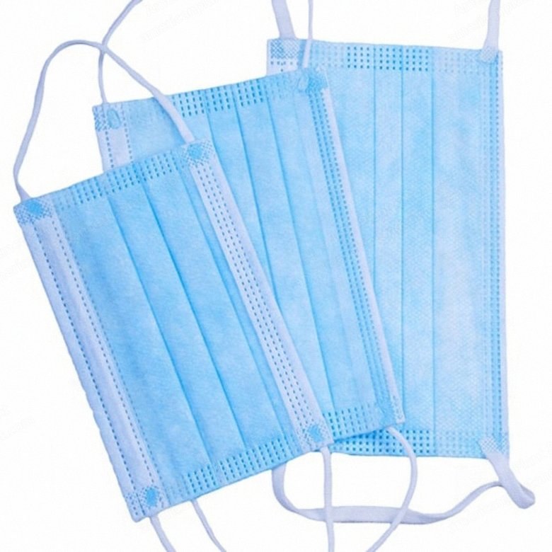 Disposable 3-Ply Face Masks, Type IIR, 175x95mm