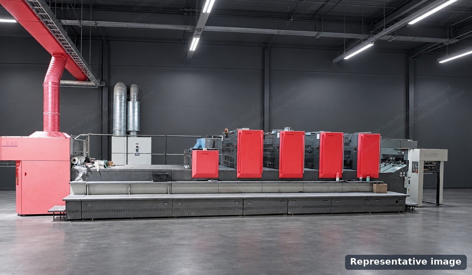 Komori, Lithrone LS 440 + CX, 2008, 4 Color Sheetfed Offset Press with Coater, PDC-S II, IR Dryer, 140 Million Impressions