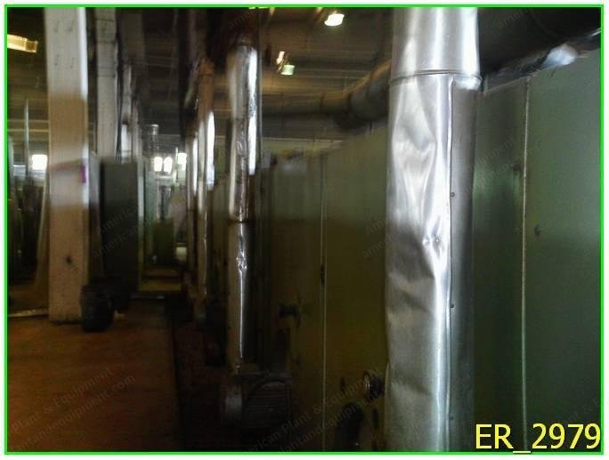 Monforts, 1996, 2400mm Working Width, 8 Chamber, Thermal Oil Heating, Mahlo Weft Straightener