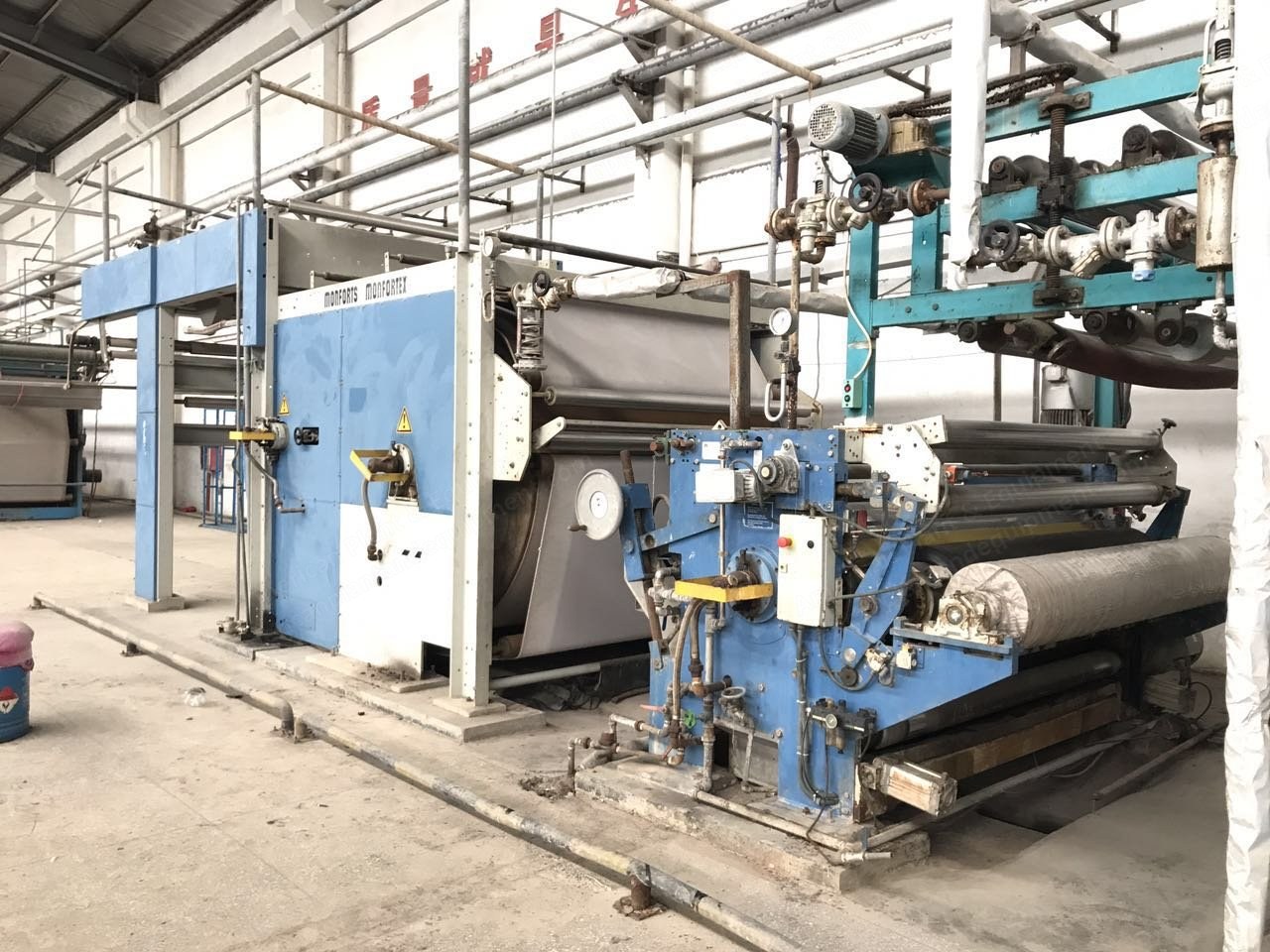 Monfongs Sanforizing Machine, 2007, Roller Width 2000mm, Rubber Blanket Width 1800mm, Drum Diameter 2500mm