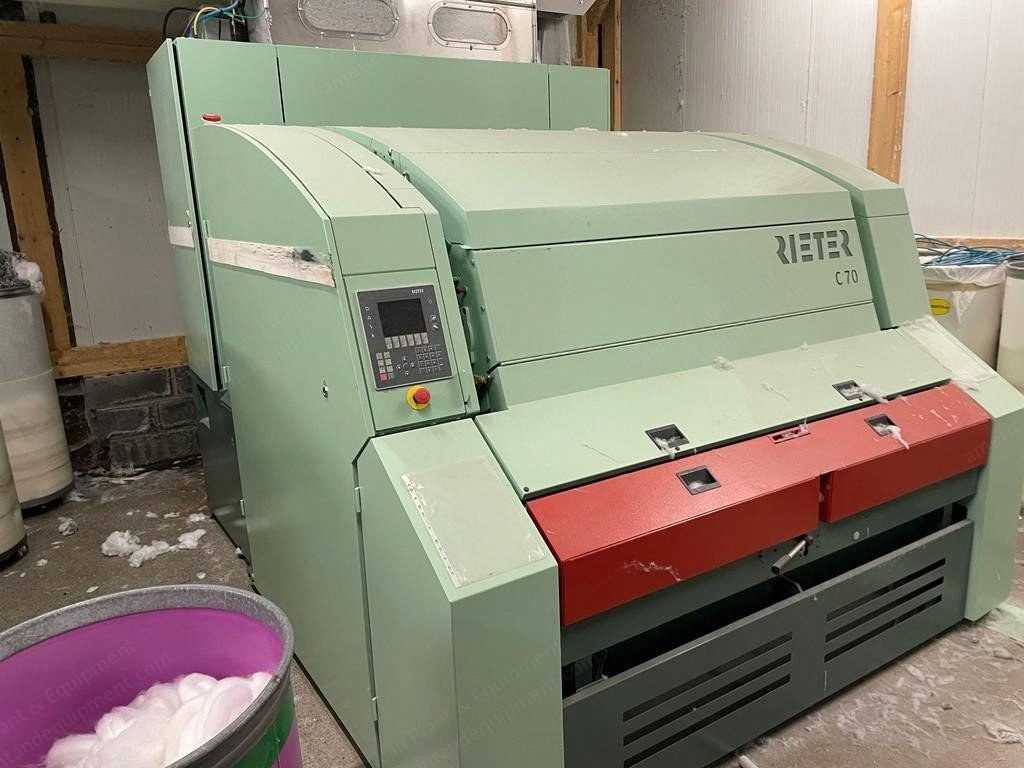 Rieter, C70, 2013 to 2015, High Speed Carding Machine, 40" Can Size, Rieter Chute, Rieter CBA Coiler