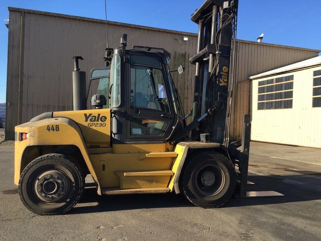 Yale, GDP230, 2012, Pneumatic Lift Forklift, 23,000 lbs Capacity, Diesel, Sideshift, Fork Positioner