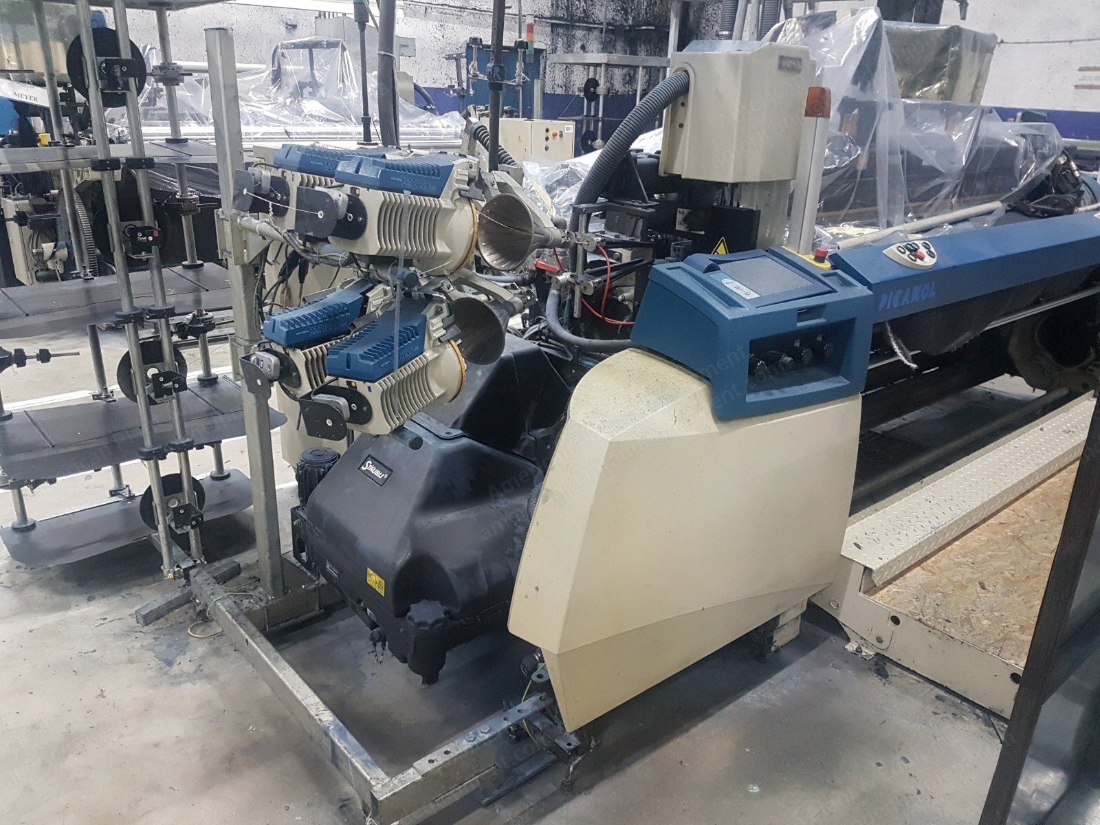 Picanol, Omni Plus 800-4-P, 2005/2006, Air Jet Looms, 2200mm Width, 4 Colors, Staubli Cambox 1661