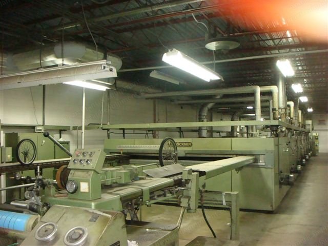 Bruckner, Tenter Frame, 1979, 3400mm Wide, 6 Zones, Hot Oil, Horizontal Pin Chain, Kusters Padder