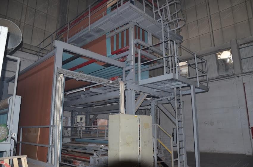 Sellers Carpet Back Coating, Drying & Shearing Machine Line, 1998, 5000mm Width, Gas Heated, 0-15 m/min