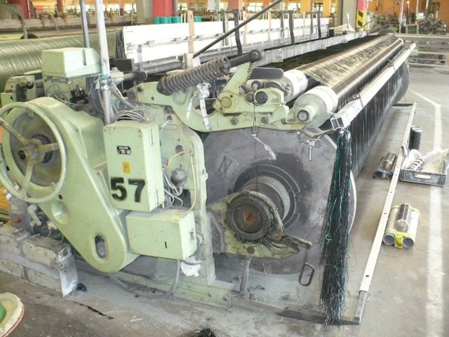 Sulzer, TW 11, PES Geogrid Producing Line, 5300mm, with Menzel PVC Coating Line
