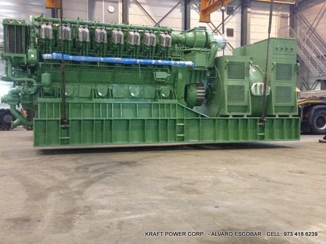 Caterpillar, ABC 16DZC, 2.66 MW, Dual Fuel, 1000 RPM, 50 Hz, 10.5 kV, Containerized Generator