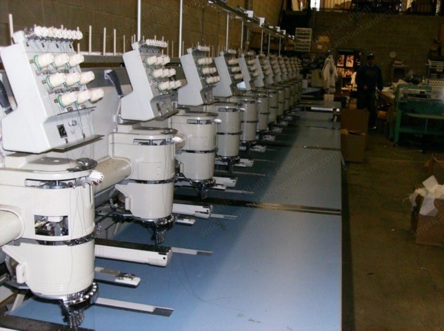 Tajima TMFX II-C1202, 1997, 2-Head Embroidery Machine & Barudan BENSHE-YN-12, 1992, 12-Head Embroidery Machine