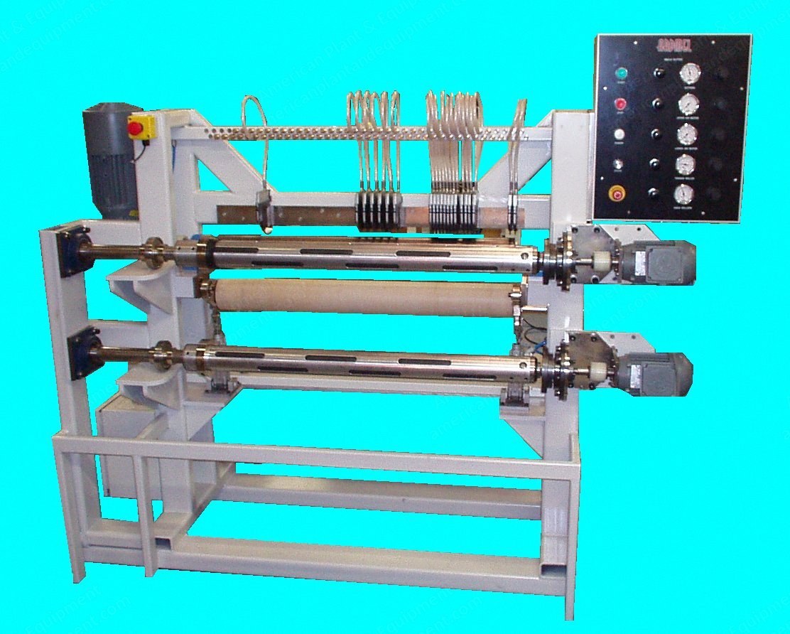 NovaStar Slitting Machine, SR100, 750mm Width, 20 Crush Cut Blades, 3" Bladder Shafts