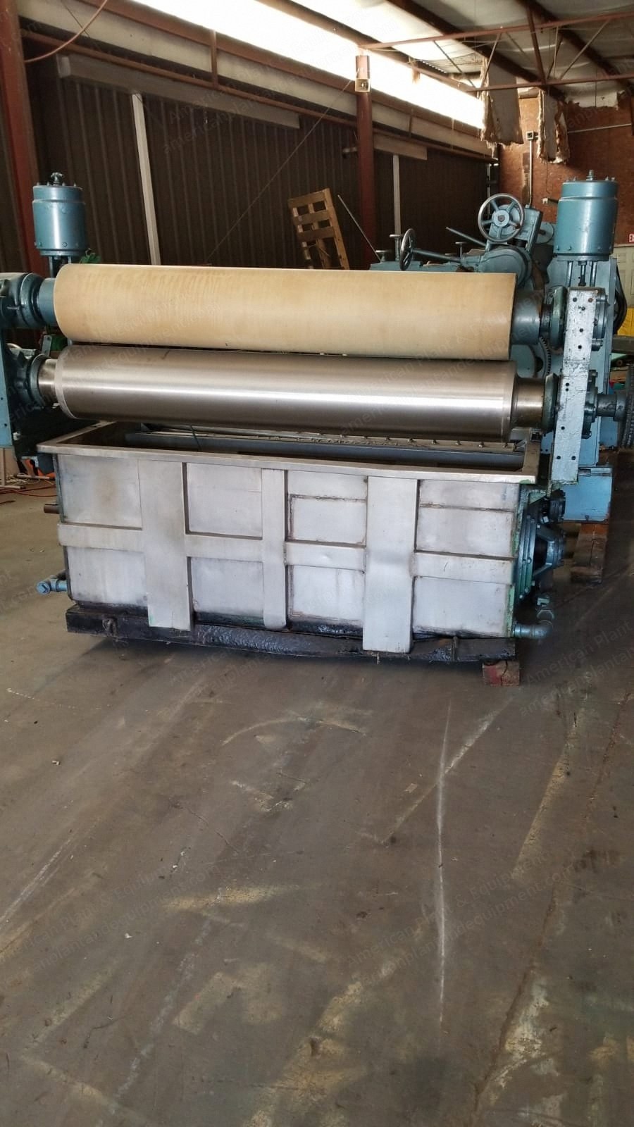 Pad with a Drum Washer, 70" Rubber Roll, 72" Stainless Roll, 12" Roll Diameter