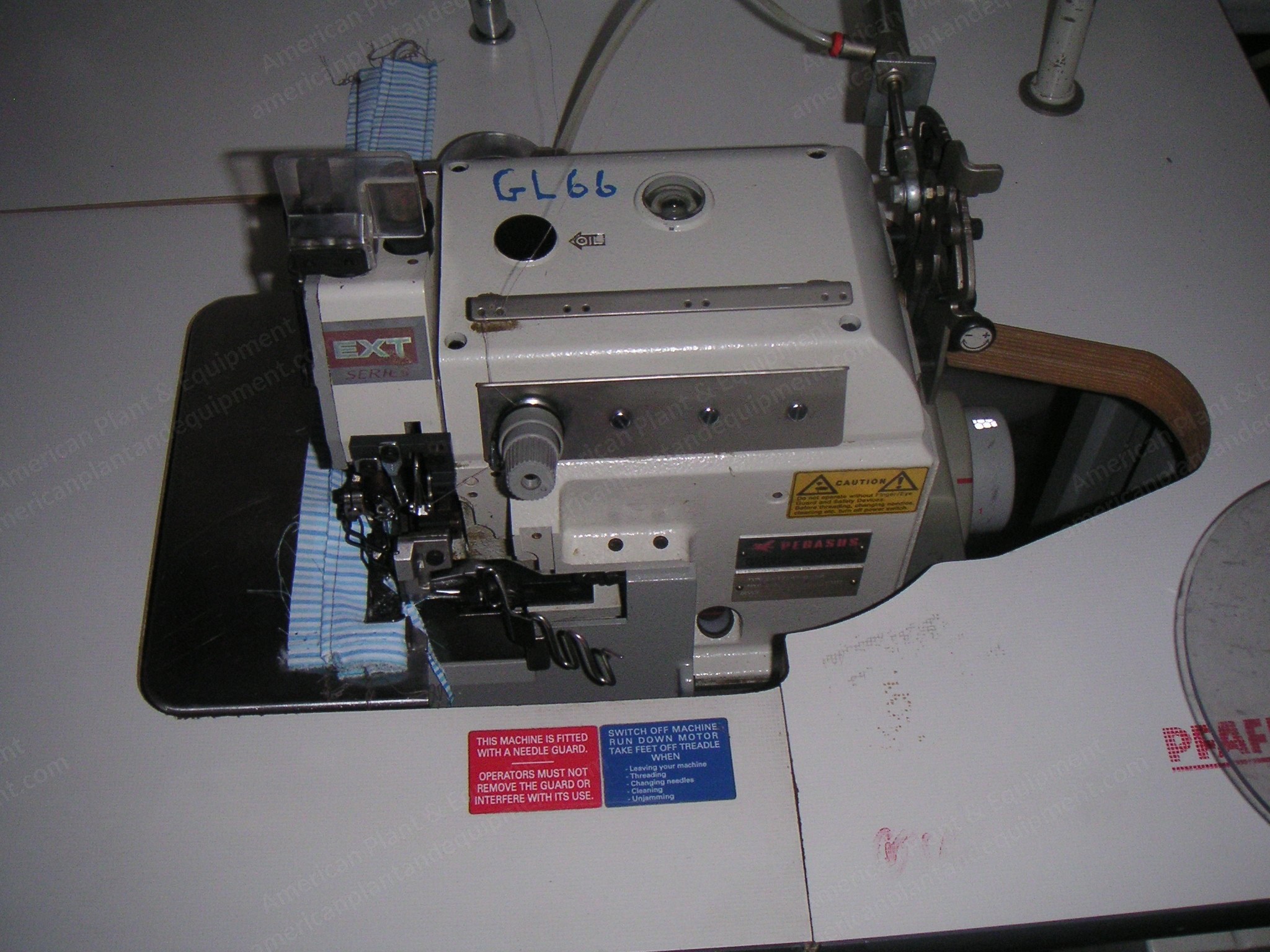 Pegasus, EXT2241, Fly Binder, Complete on Unit Stand, TK Tape Cutter, 3 Phase Clutch Motor
