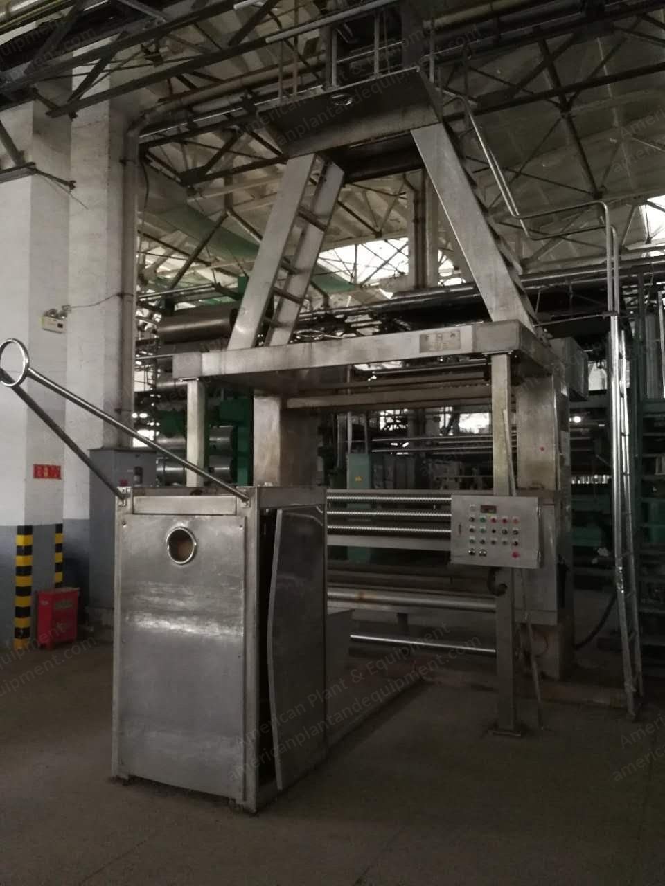 Monforts Stenter, 2000mm, Year 2000, 9 Chambers, Pin and Clip, Oil Heated, Mahlo Weftstraightener, Padder