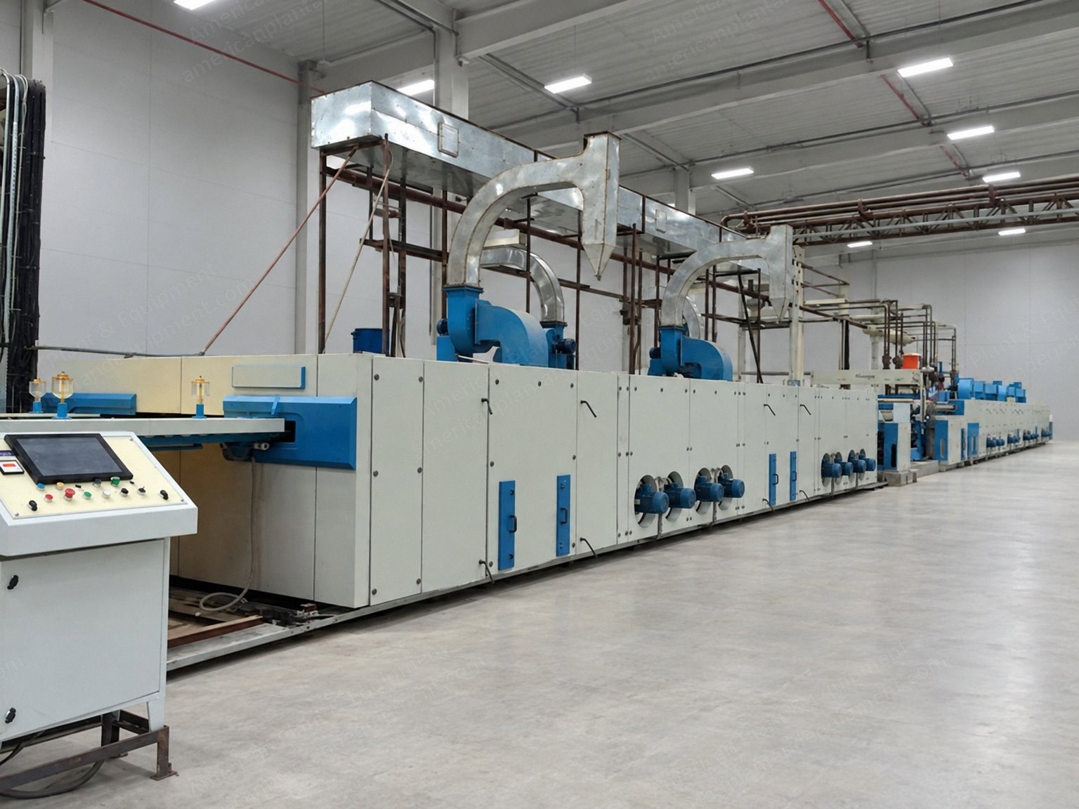 NovaStar, CG226, Tarpaulin Coating Line, 3200 mm (126 in) Working Width, 2 Coating Heads, 10 Stenter Chambers