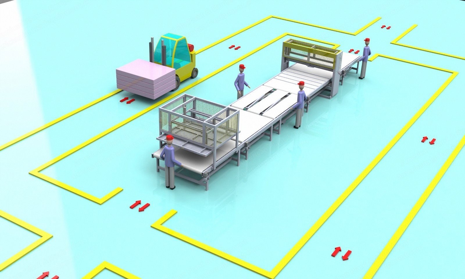 NovaStar, MAG_200, Foam Encased Mattress and Glued Mattress Line, Automatic Corner Gluing, Silicon Belt Conveyors