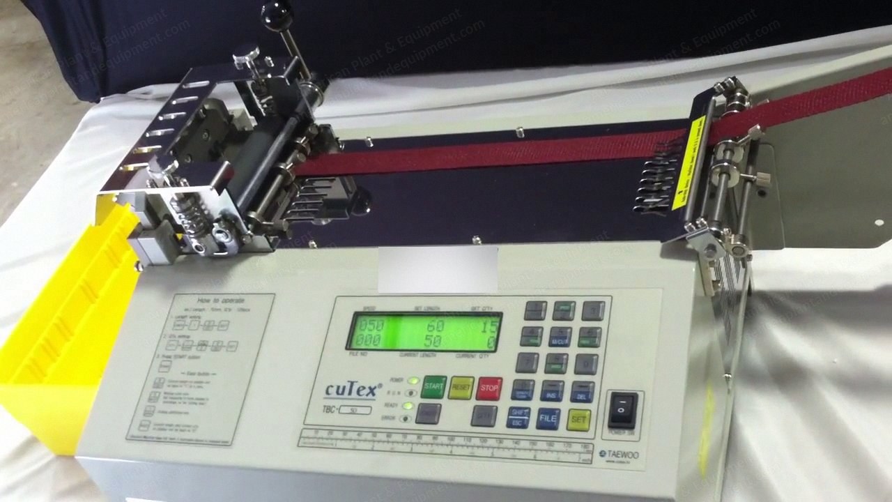 Cutex, TBC-50, Fully Automated Elastic Strip Cutting Machine, Cold Knife, 110mm Cutting Width, 140 Cuts/Min