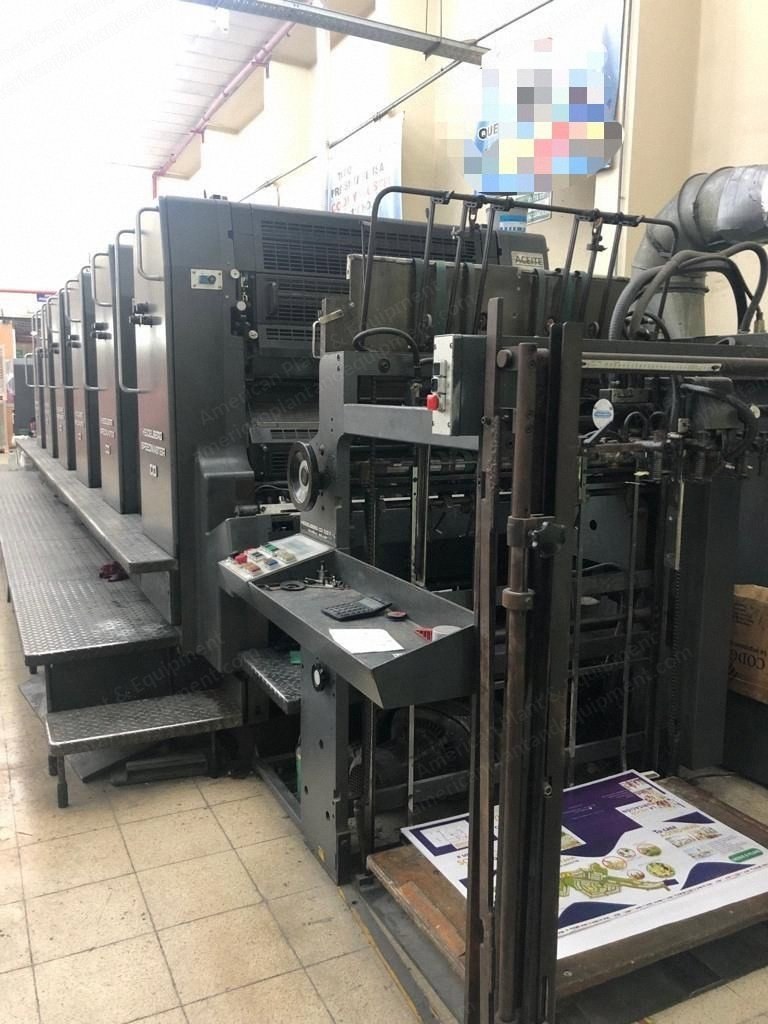 Heidelberg, CD102-F+L, 1993, 5 Colors, Coater Unit, CPC 1.04, CP Tronic