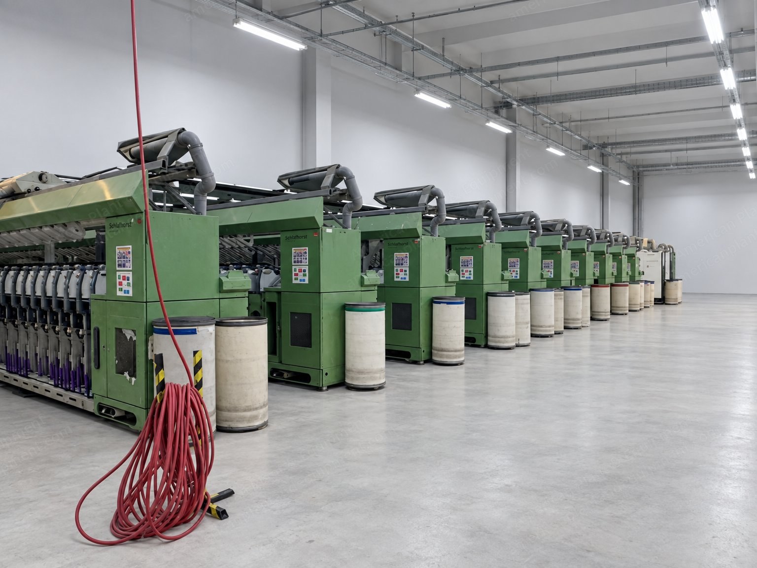 Schlafhorst, Autoconer 338, 1999, Automatic Winders, 32 Drums, Propack and Variopack, Wet Splicing, 16 Units