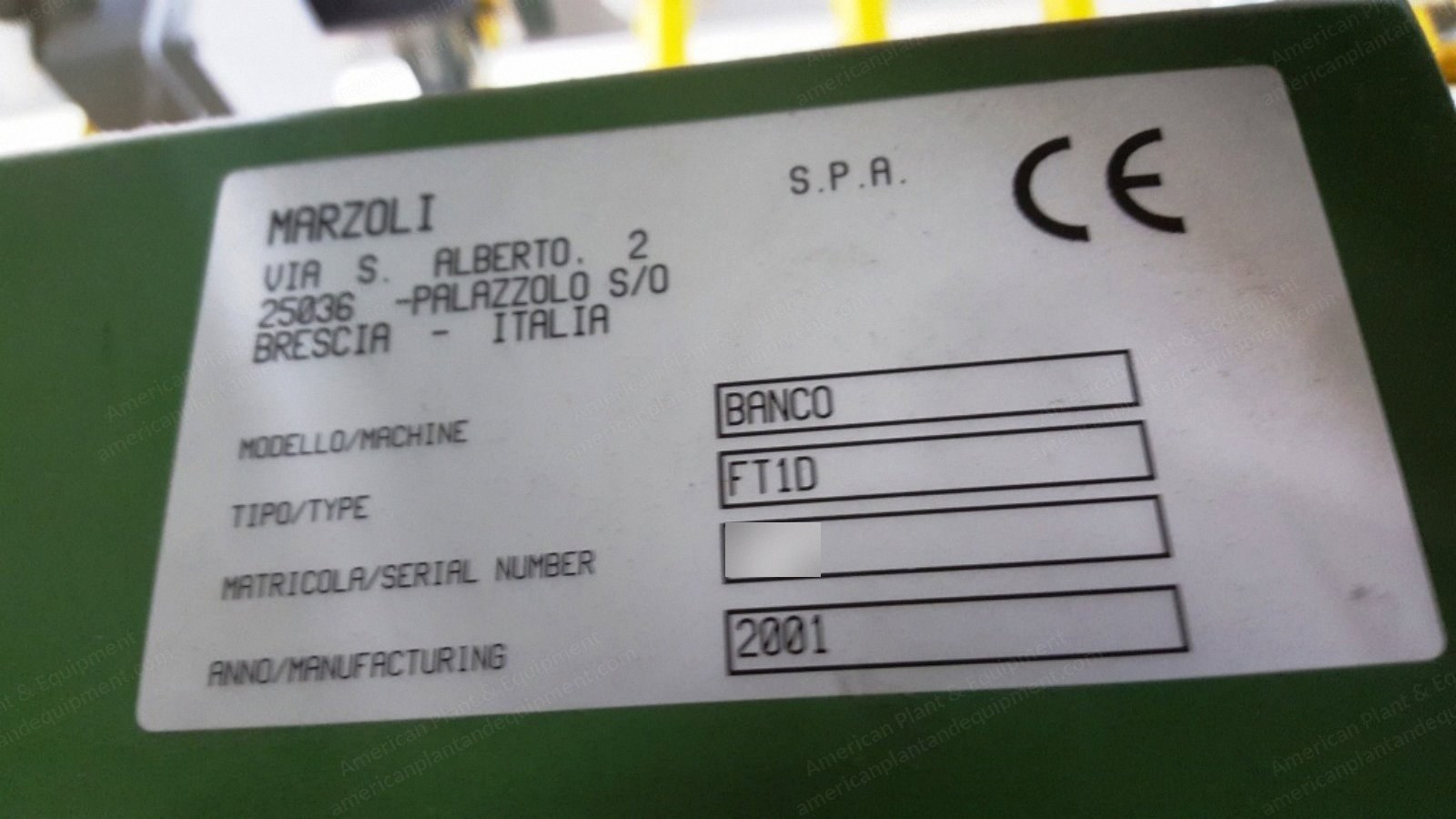 Marzoli, FT10, 2001, 120 Spindles, Automatic Doffing