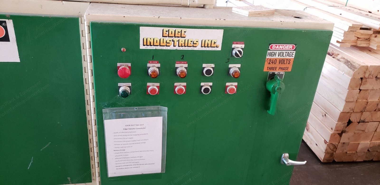 Edge Industries Convoluter & Skiver, 60" (1500mm) Working Width, Digital Readout, 440V
