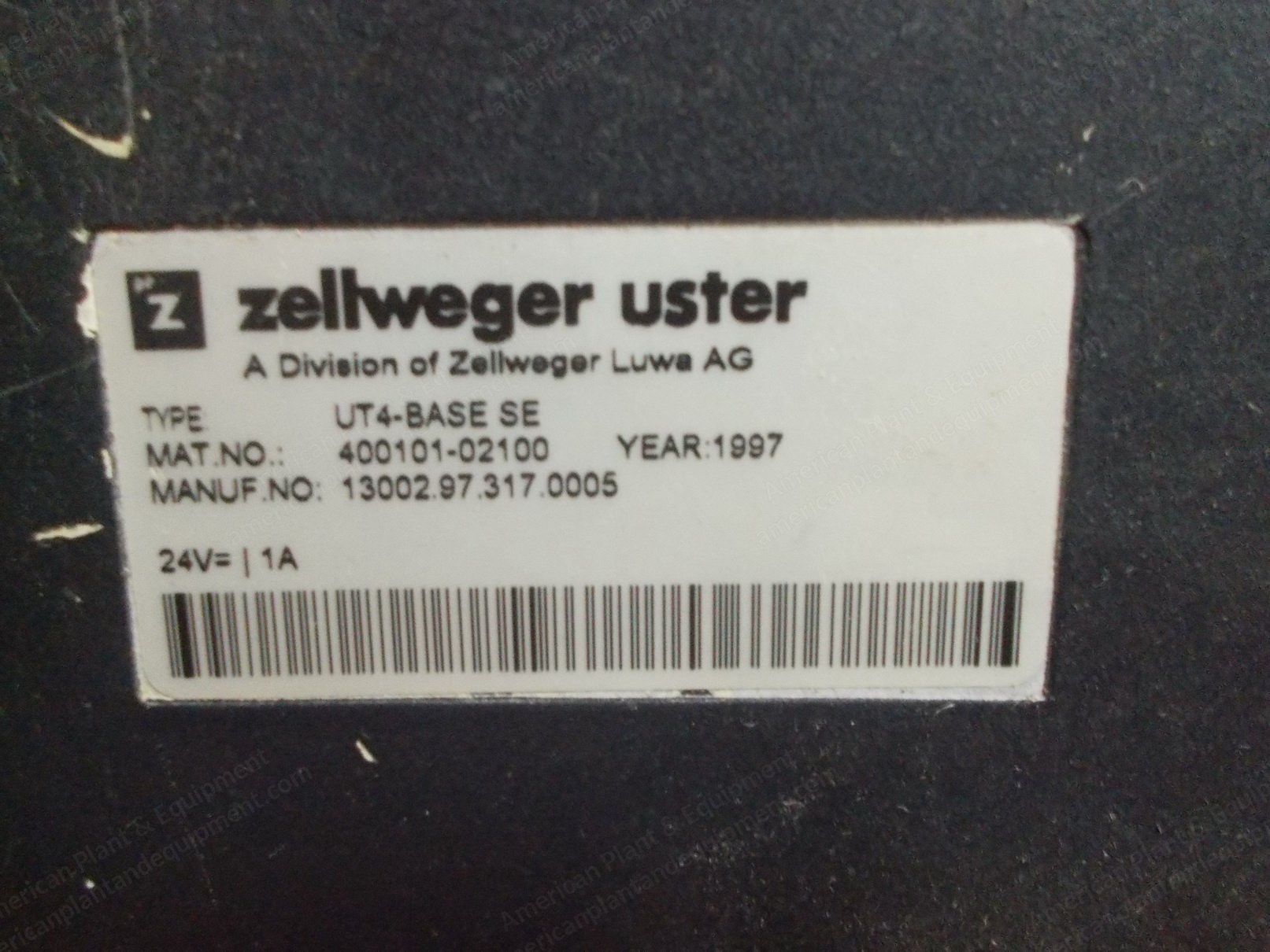 Uster, 4-SE, 1997, Sensor CS-SE, Conveyor SE, Base SE, Control Unit SE