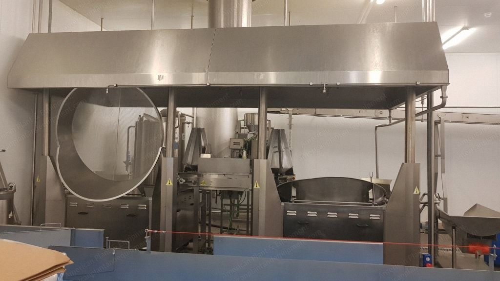 Trainomaq, Complete Potato Crisp Line, 2013, 150kg/hr Capacity, with Ishida 14-Head Weigher & Sandiacre Bagger