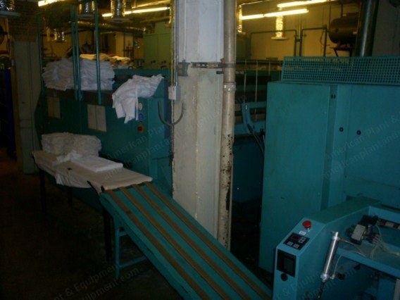 Lavatec, Master Eclipse, 2003, Thermal Heated Ironer, 2-Roll, Masterfold Eclipse B200 250, 5-Lane Accumulator, Stacker