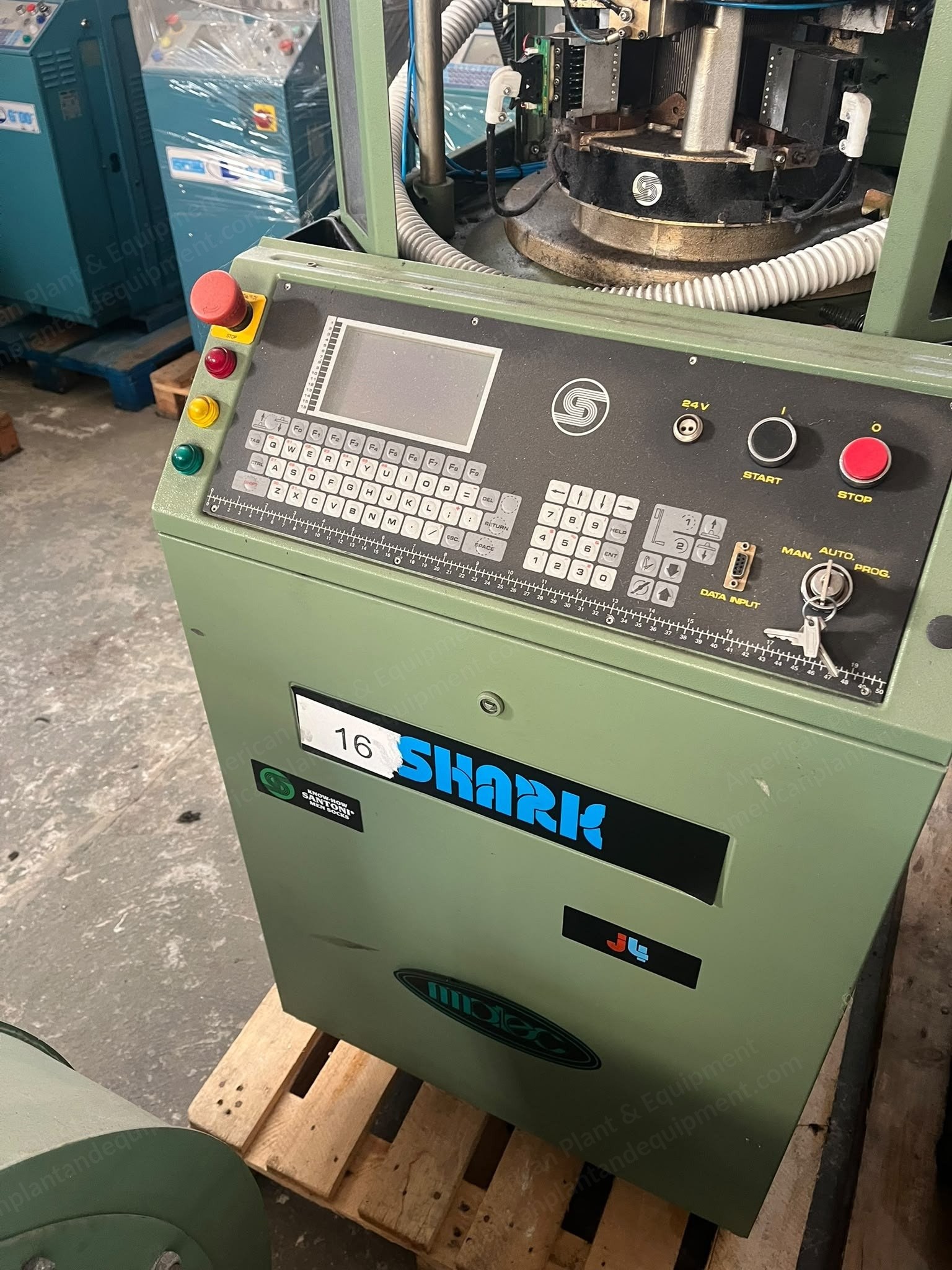 Matec, Shark J4, 2002, Sock Knitting Machines, 176 Needles, Gauge 36, 3 Units