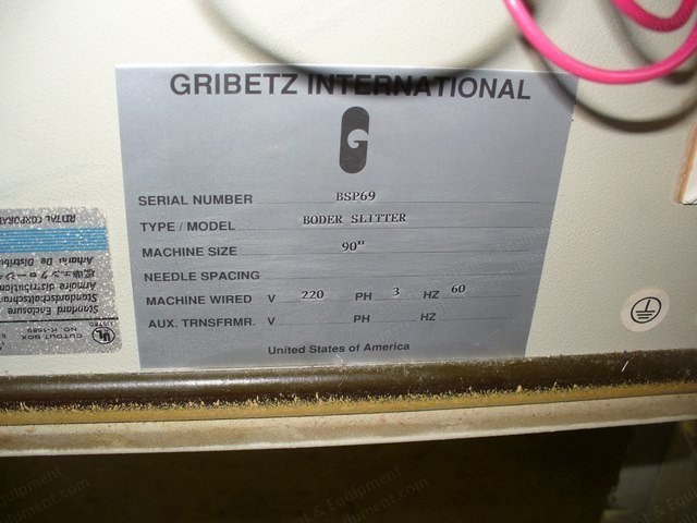 Gribetz, Border Slitter, 90 inch, 220V 3Ph 60Hz