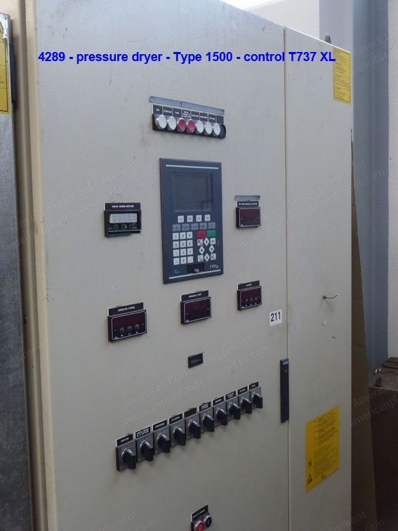 Thies, Type 1500, 1998, Pressure Dryer, 500 kg Capacity
