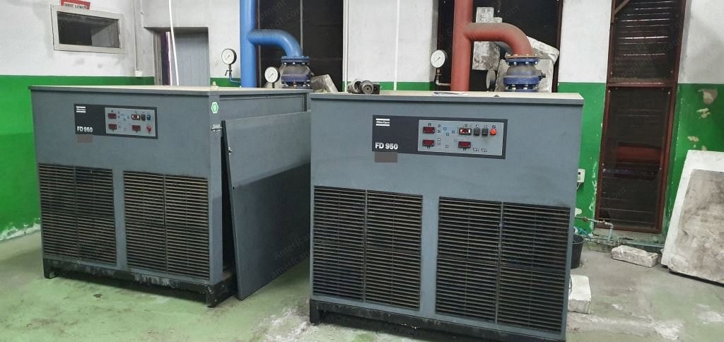 Atlas Copco, ZR 355, 2002/2003, 355 kW, 7.5 Bar, 56.94 m³/min, 2 Units with FD 950 Dryers